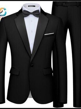 Men's Slim Fit Suit Set Blazer Pants Tuxedo Formal Business Wedding Prom
